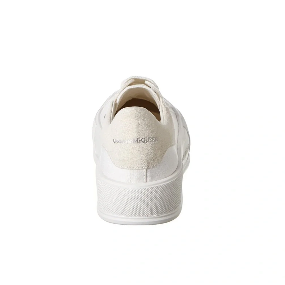 ❗️SOLD❗️Alexander McQueen Deck Plimsoll Canvas & Suede Sneakers white - Picture 10 of 11